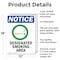 Signmission Designated Smoking Area, 12 in W x Rectangle, Aluminum OS-2PACK-NS-A-1218-V-10976 - alternate 7
